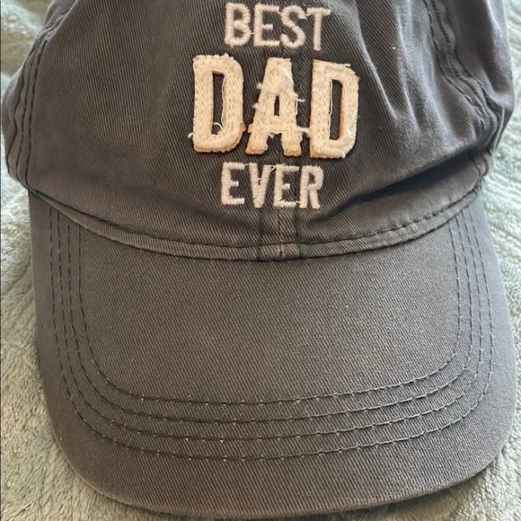 Best Dad Ever Distressed Gray Cap - Picture 7 of 7